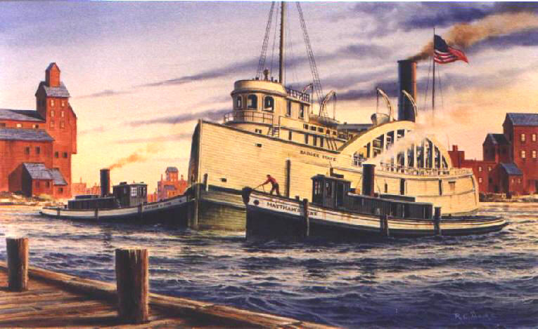 Maytham Line Tug - Watercolor Richard Moore