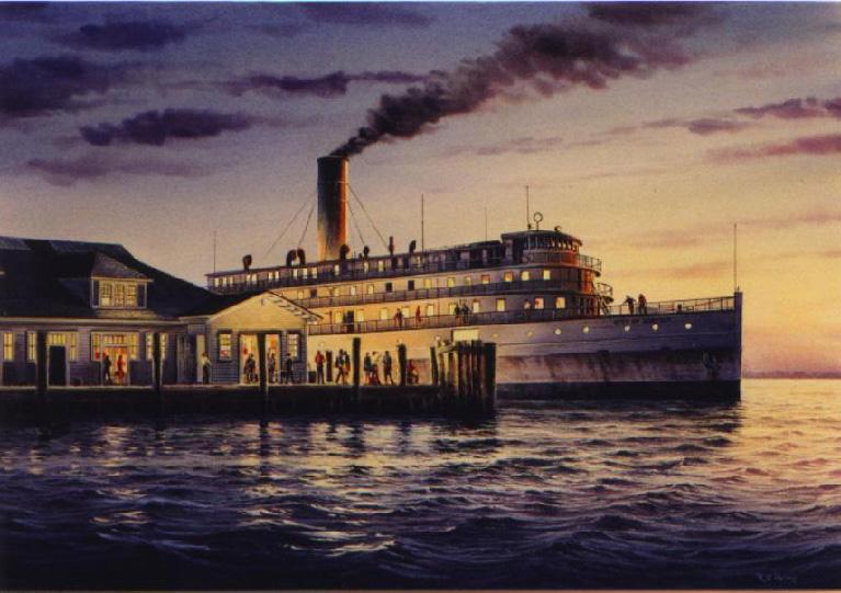 Liner City of Norfolk at Old Point Comfort, Virgina - Richard C Moore
