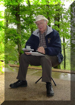 Richard C Moore Sketching a Watercolor